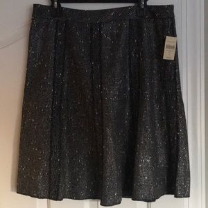 Coldwater Creek Silver Belle Tweed Skirt, size 12, tag on.